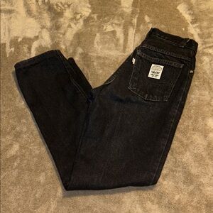 Vintage 1980's Levi's white tab black denim jeans made in USA high rise EUC